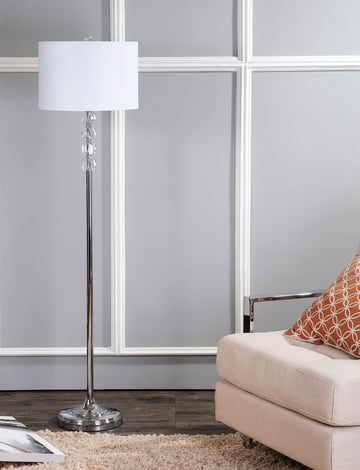 Aubrey 59.5" Crystal / Metal LED Floor Lamp - JONATHAN Y